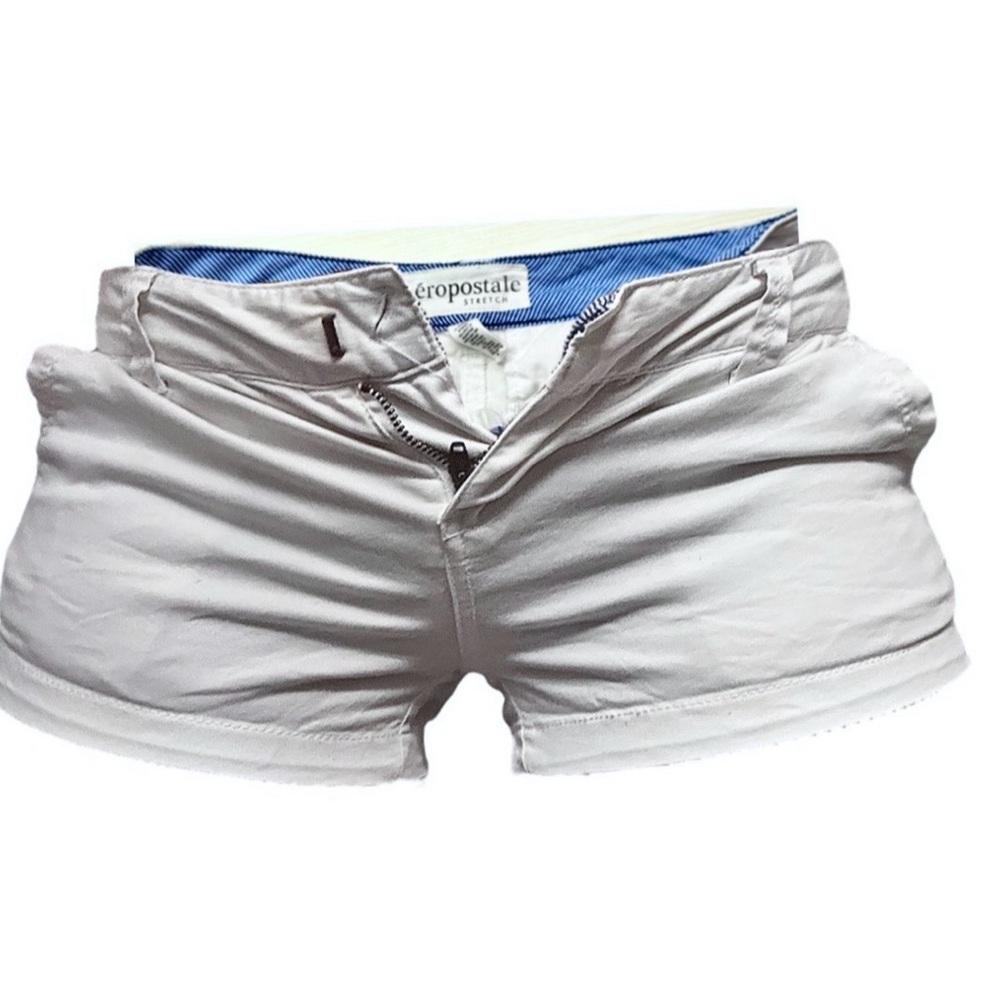 White Stretch Mini-Short  Size 1/2